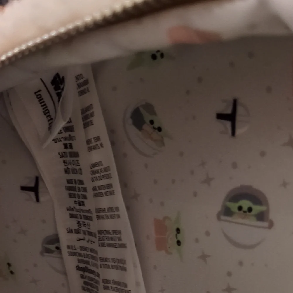 Disney Parks Loungefly Star Wars White and Brown Backpack with Grogu Character - Picture 10 of 13